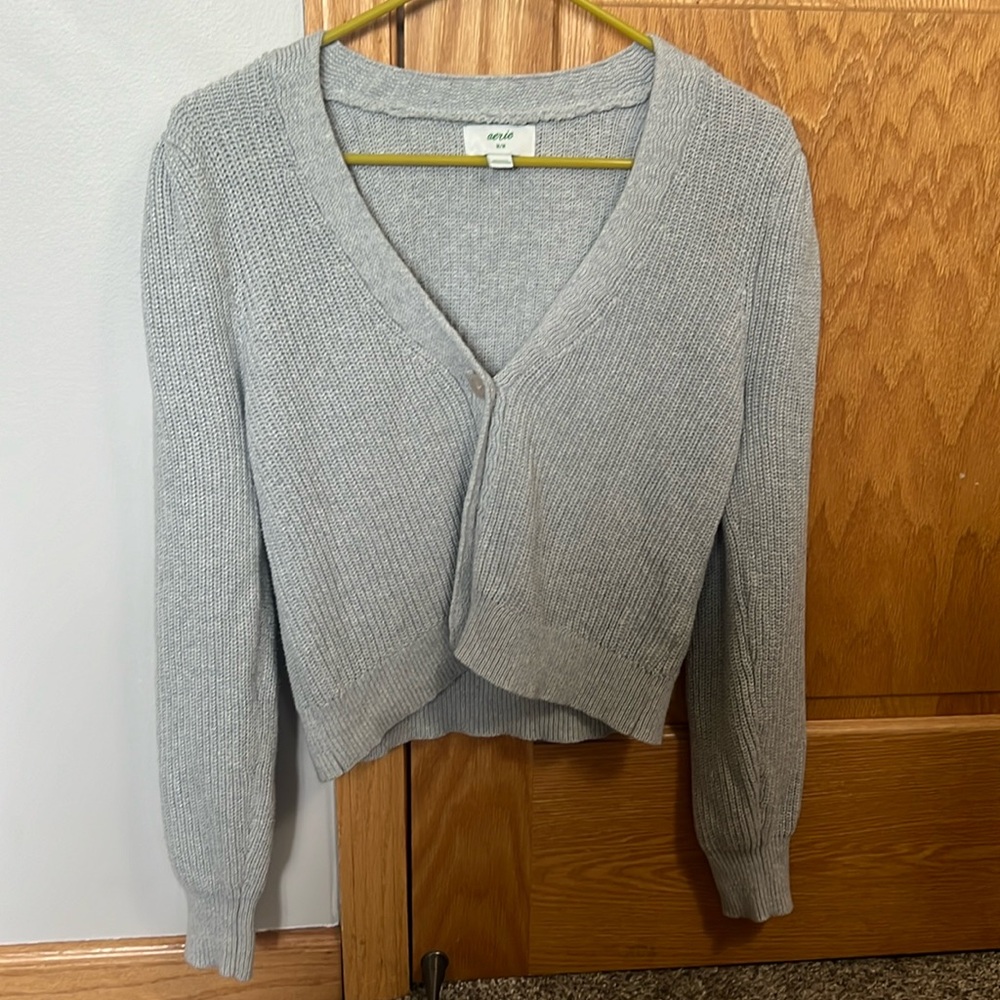Aerie crop knit cardigan